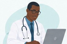 Médecin utilisant Mondocteur Pro
